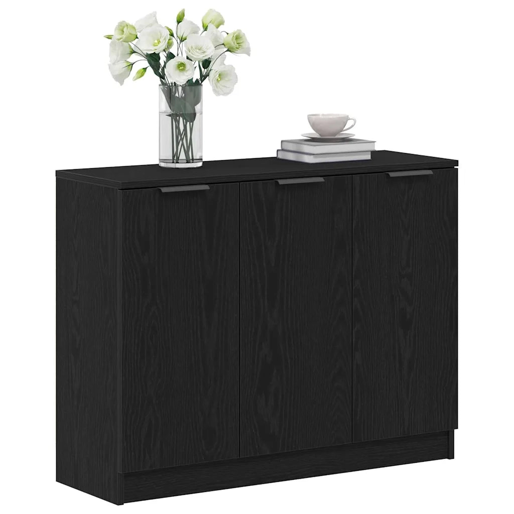 Credenza-Buffet-Armadio da cucina Rovere Nero 90,5 x 30 x 70 cm Legno multistrato