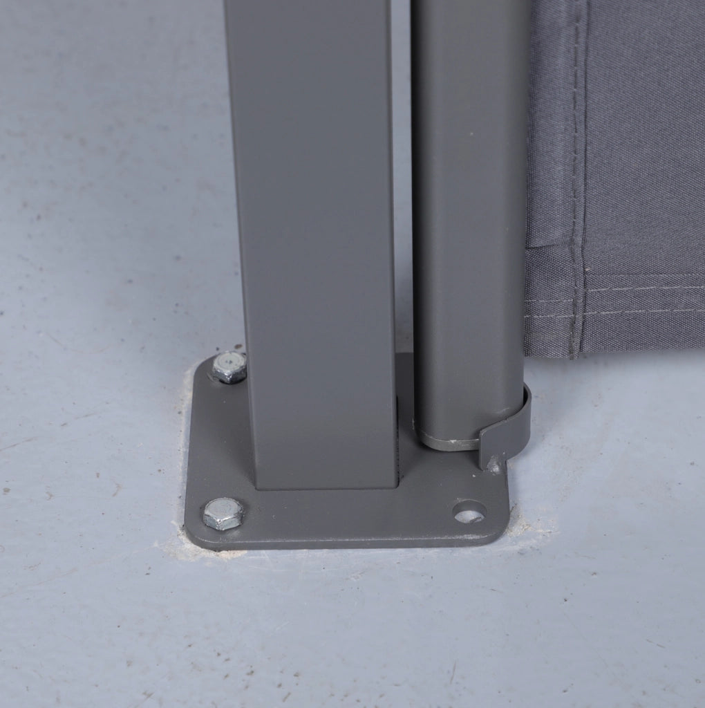 Tenda laterale retraibile per balcone; terrazza e giardino; grigio scuro