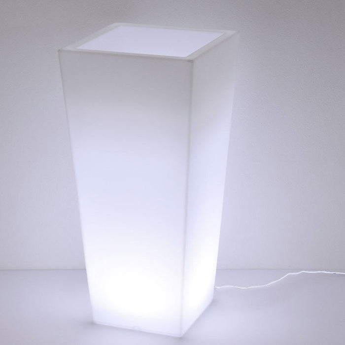 Vaso Luminoso da Giardino a LED 38x38x80 cm in Resina 5W Cedar Bianco Freddo