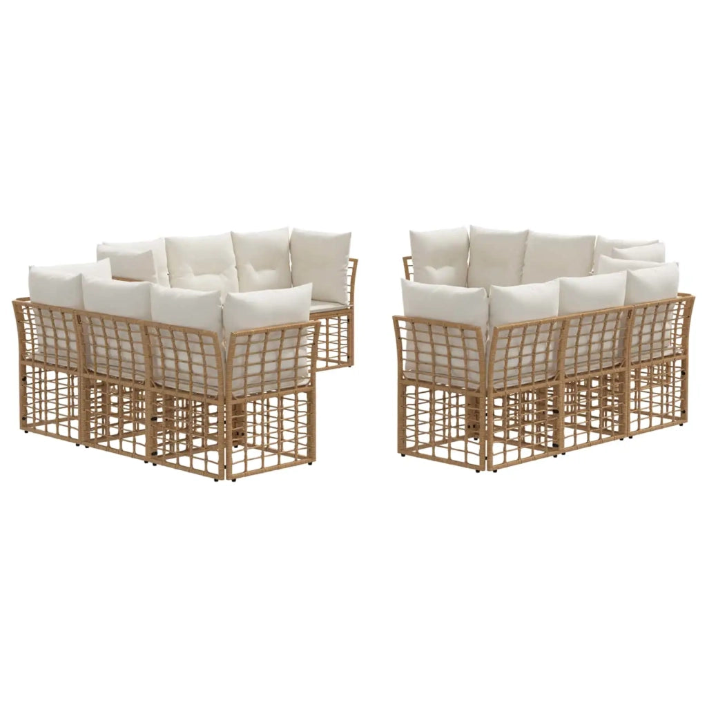 Set di divani da esterno Naturale Poliestere 3437422