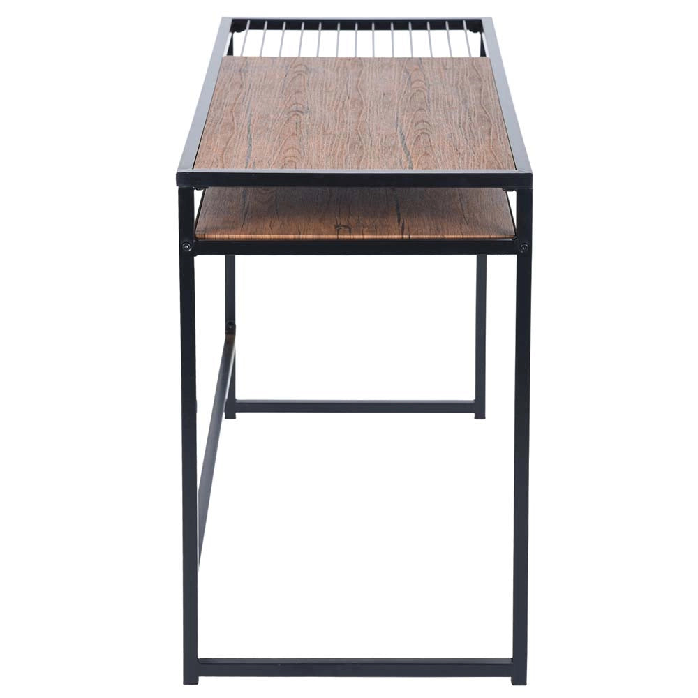 Scrivania Tavolo Consolle PC Legno e Metallo con Portadocumenti Casa Ufficio
