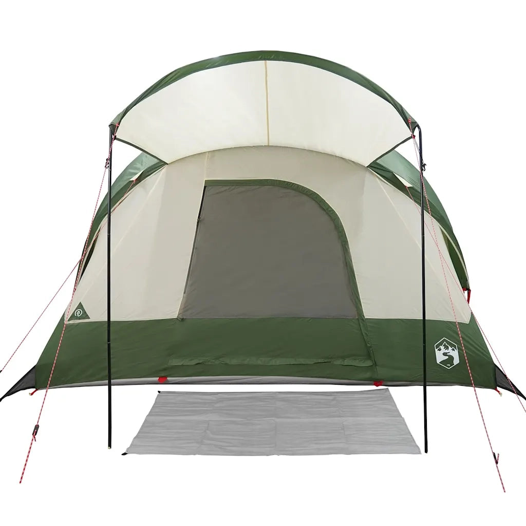 vidaXL Tenda Familiare a Tunnel per 8 Persone Verde Impermeabile