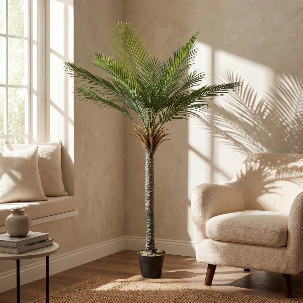 Pianta artificiale tropicale in vaso ¨C zephmum ¨C verde, 180 cm, 15 foglie