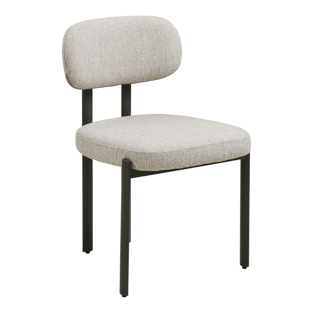 Set di 2 Sedie Royan, Grigio, Tessuto, 53x50x80,5 cm