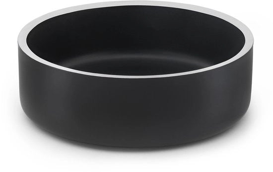 Ciotola per animali, doppia parete in acciaio inox & antiscivolo, 825 ml, nero