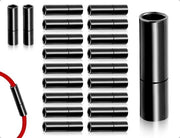 20 pezzi di chiusura per cinture a catena, chiusura a scorrimento, paracord per bracciali e accessori (3 mm nero)
