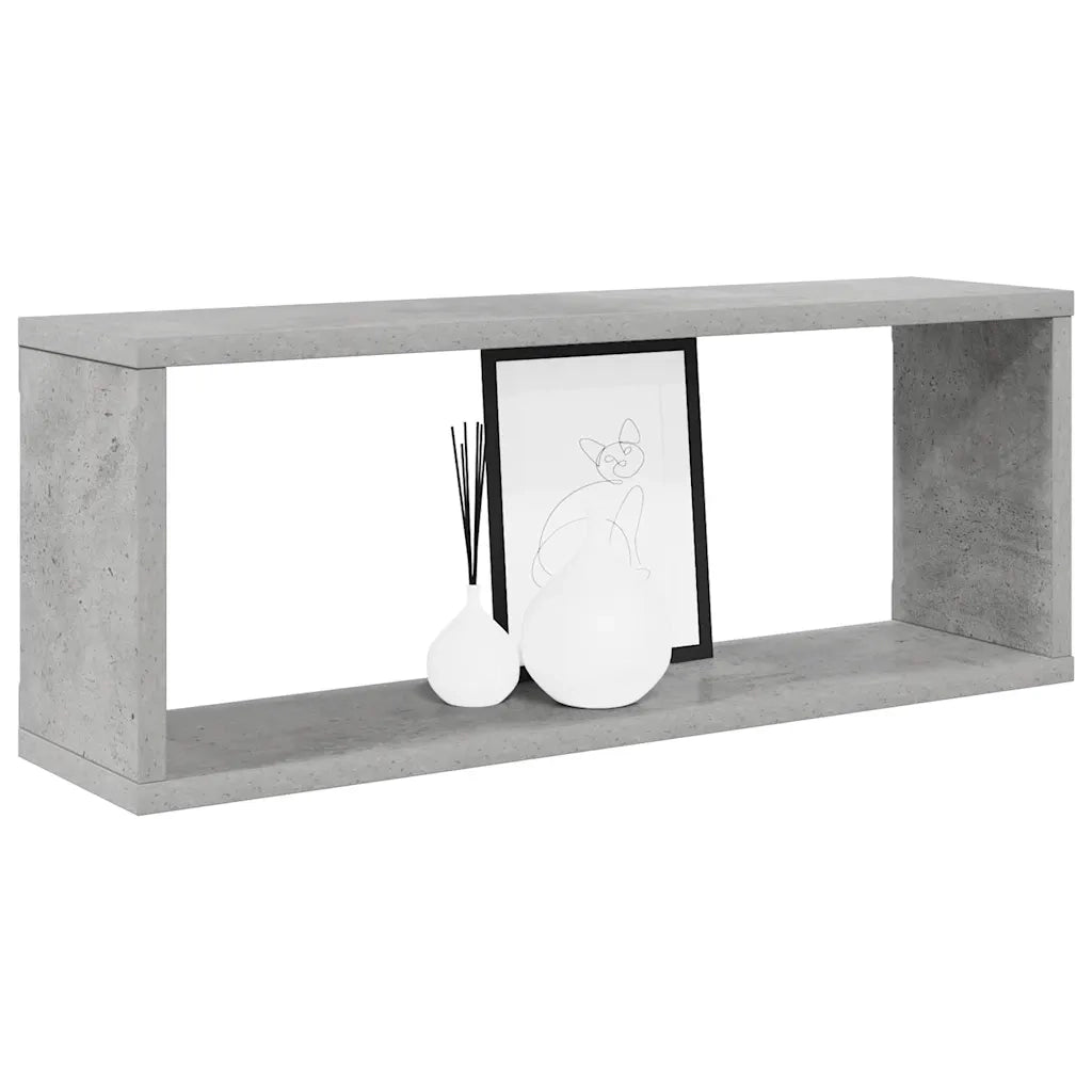 Mensole Parete a Cubo 6pz Grigio Cemento 60x15x23cm Multistrato 807147