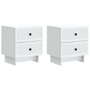 Armadio da Notte con cassetto 2 pcs Bianco 43 x 34,5 x 47,5 cm
