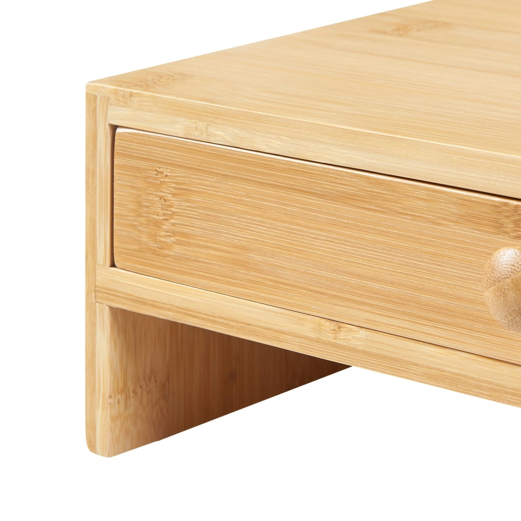 Rialzo per monitor in bambù con 2 cassetti 56 x 18 x 10 cm naturale 03_0010518