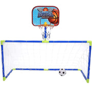 Trade Shop - Insieme Sport Di Pallacanestro Calcio Pieghevole Portatile Bambini Pompa Regalo -