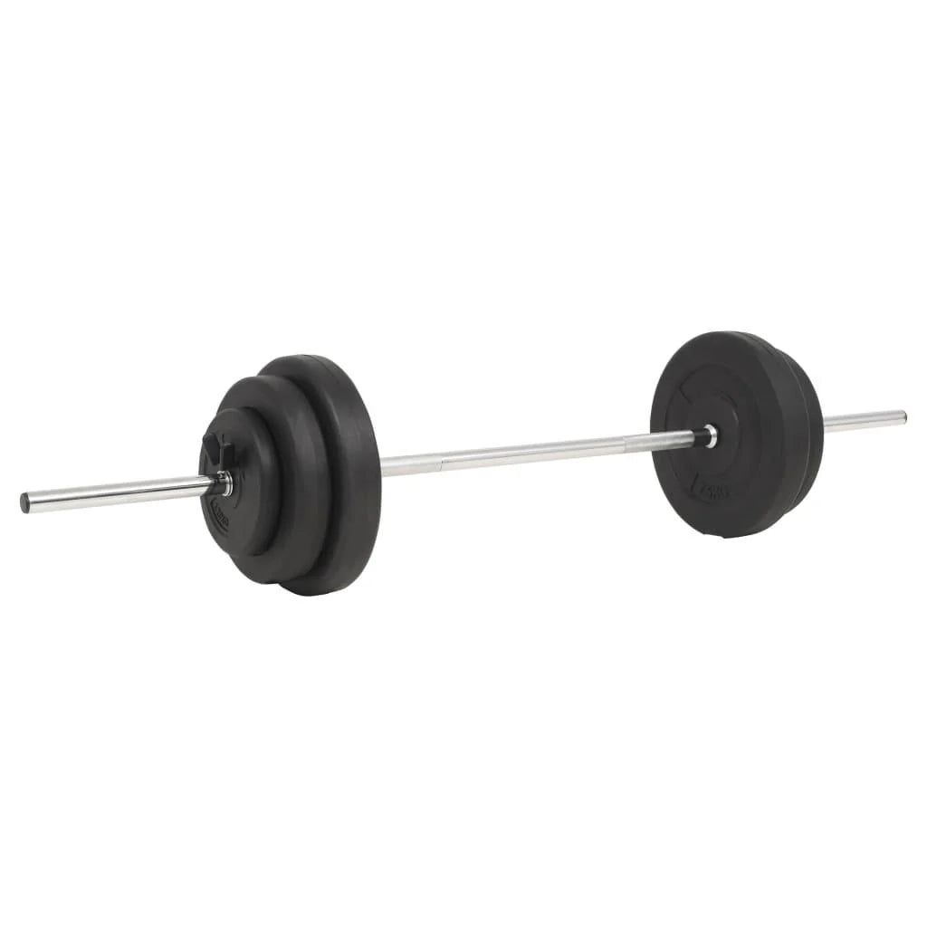 Set di bilancieri lunghi da 30 kg per fitness e bodybuilding nero 02_0000742