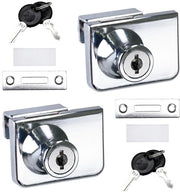 Vetrina slot 2 pezzi senza forare zinklegering 4-8 mm porta vetrata 4 chiavi resistente e shock resistente porta vetrata slot