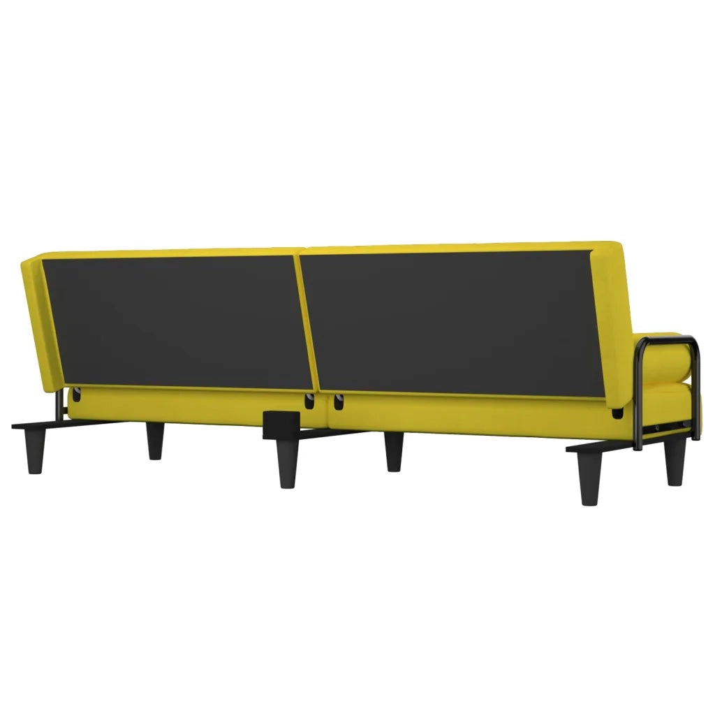 Divano letto | Sof¨¤ letto | Letto singolo con Braccioli Giallo Chiaro in Tessuto