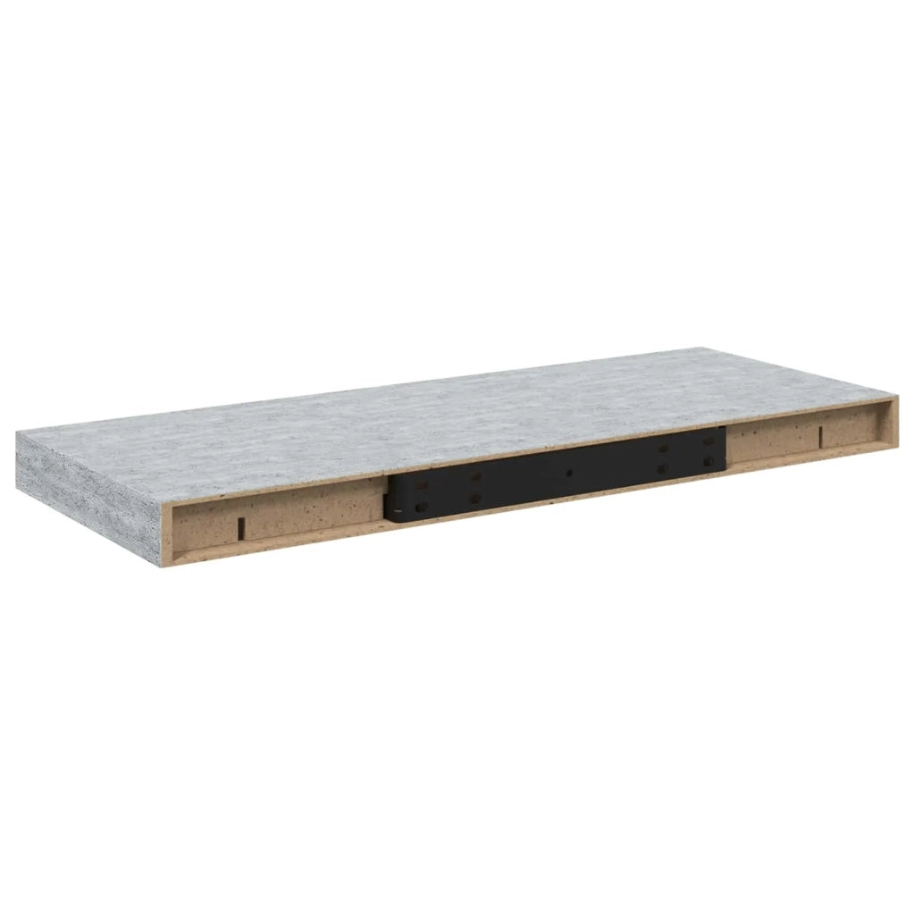 Scaffali a Parete 4 pz Grigio Cemento 60x23,5x3,8 cm in MDF 326599