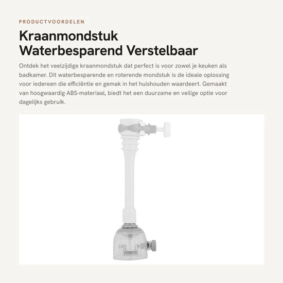 Kit di distributore rotante adattabile per cucina e bagno - idoneo per riduzione dei consumi idrici - realizzato in ABS di alta qualità - 18 cm grigio - estensione del rubinetto