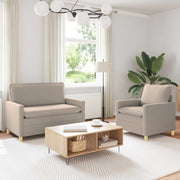 Set di divani 2 pz Grigio Chiaro Tessuto 3417035