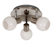 Candellux Avila plafoniera 3xE14 cromata bianca 36 cm