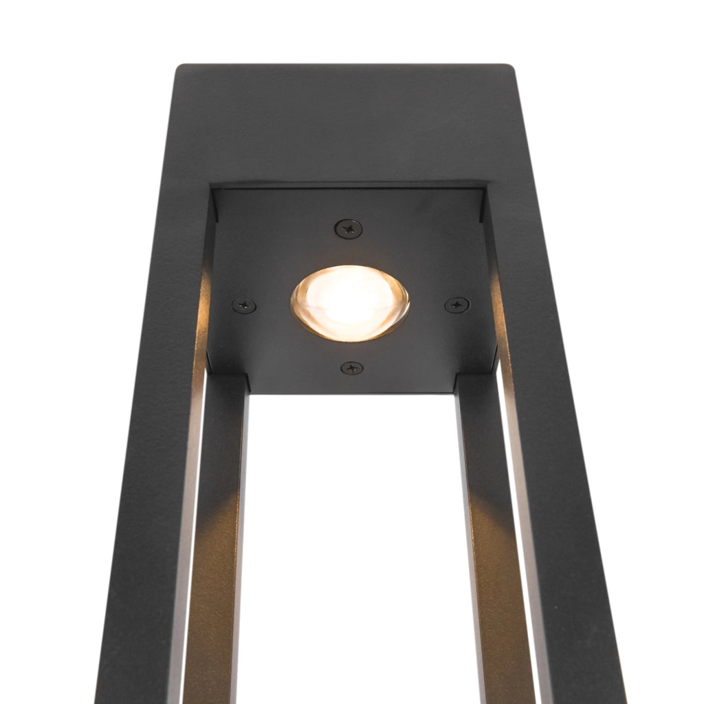Lampada Da Terra Moderna Da Esterno Metallo Grafite Luce Led 25W Ip65