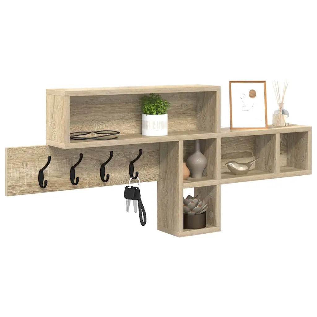 Appendiabiti a muro Rovere Sonoma 100 x 12 x 43,5 cm 874413