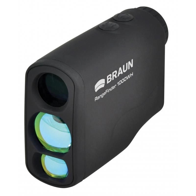 Braun Photo Technik 20176 1000WH Telemetro Laser 6x Ingrandimento Campo 4 - 1000 m Precisione ±1 m Batteria CR2 inclusa colore Nero