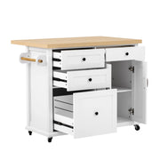 Carrello da cucina con 2 ante; cassetti; portaasciugamani e portaspezie per cucina; in MDF; 107 x 45-70 x 90;5 cm