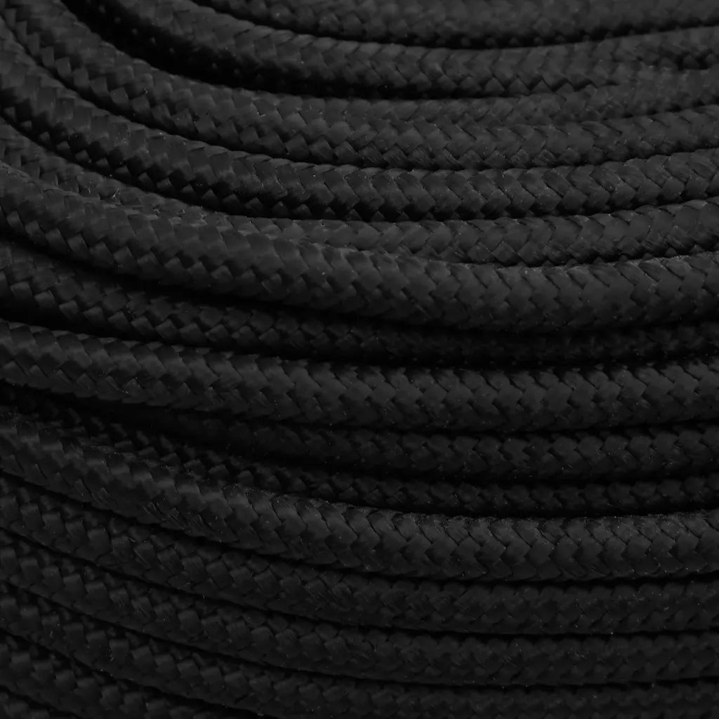 Corda Nautica Completamente Nera 6 mm 100 m in Polipropilene cod mxl 54023