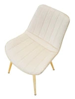 Sedia Paris Crema/Gold Set 2 Pz cm 51X59X79