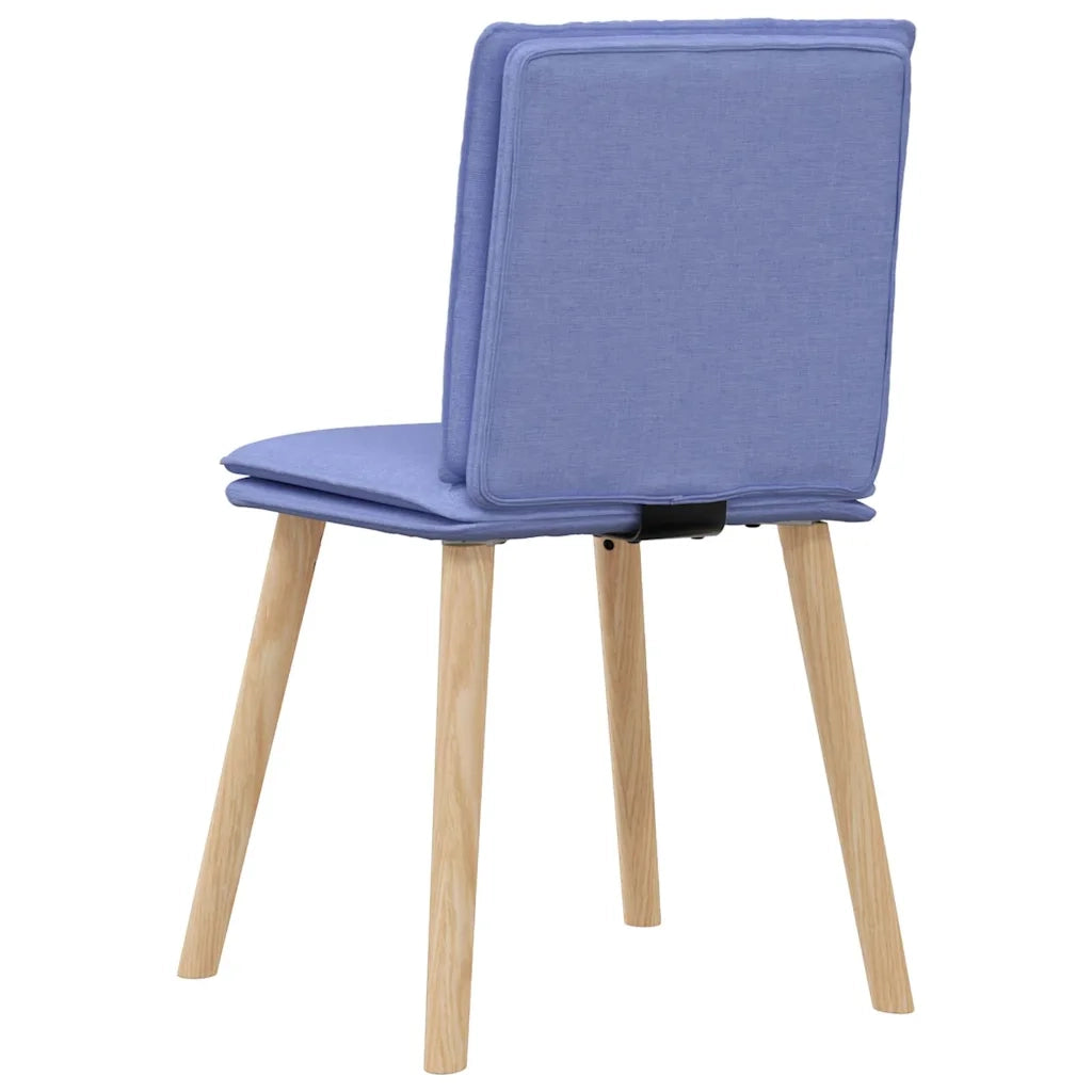 Sedie da Pranzo 4 pz Blu Jeans in Tessuto