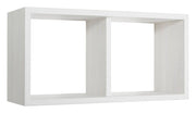 Mensola Rettangolare 2 Scomparti da Parete 70x30x23,7 cm in Fibra di Legno Morgana Maxi Rovere Sbiancato