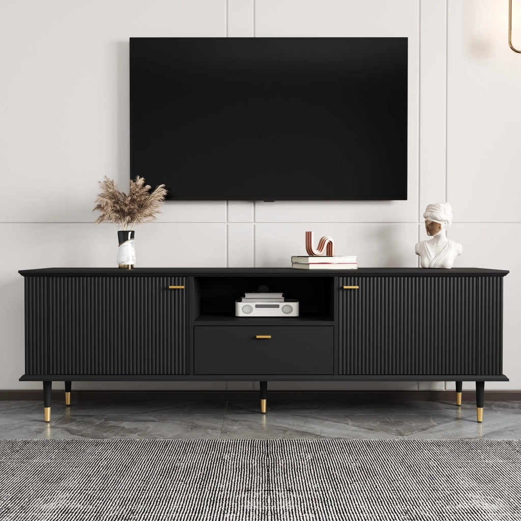 Mobile TV 170x36x54 cm con passacavi; MDF nero