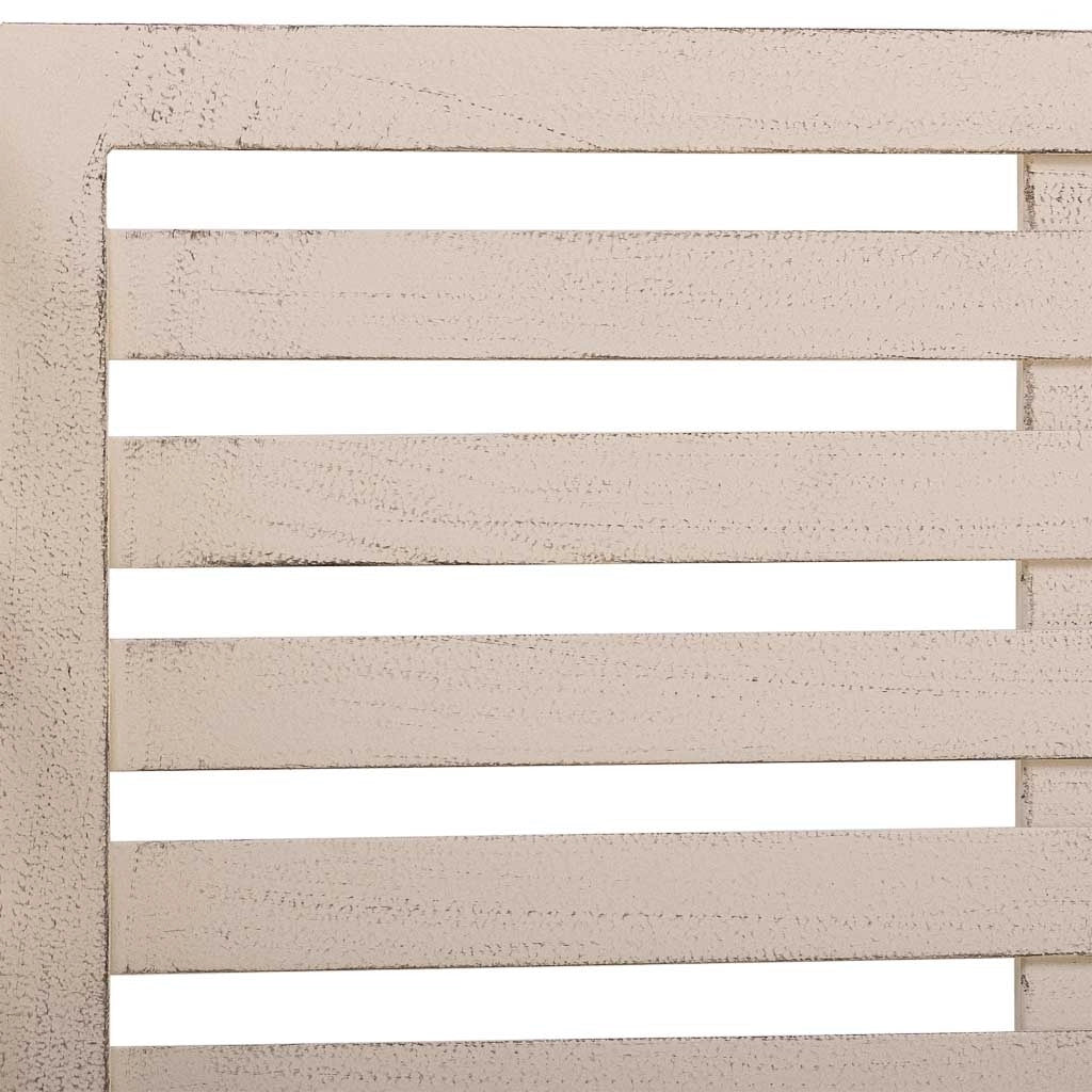 Sgabello in ferro battuto bianco 110x50x88h