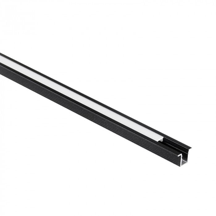 Profilo LED incasso PW01 nero diffusore opale 1m Ecolight
