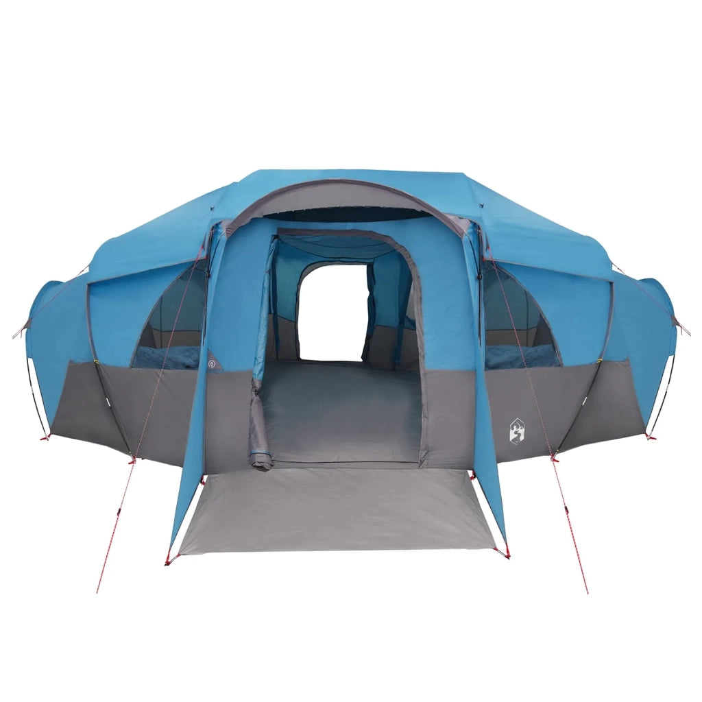 Tenda familiare con telo da pioggia resistente all'acqua Blu