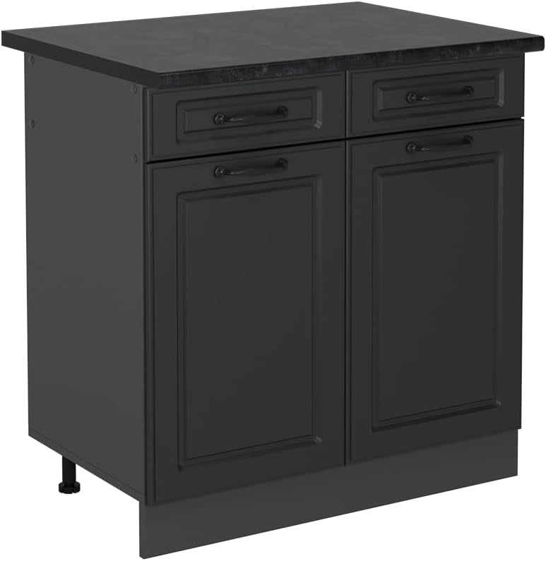 Pannello frontale R-Line, Quercia dorata, 60 cm, PL Antracite, per la libera combinazione all'interno di sistemi cucina modulari