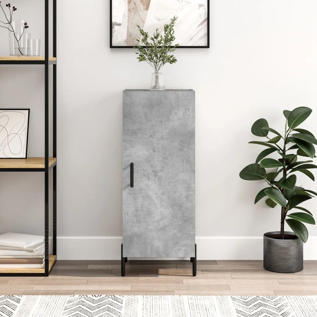 Credenza Grigio Cemento 34,5x34x90 cm in Legno Multistratocod mxl 103932