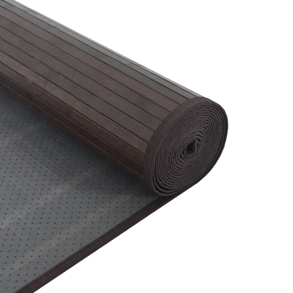 Tappeto Rettangolare Marrone Scuro 60x200 cm in BambÃ¹