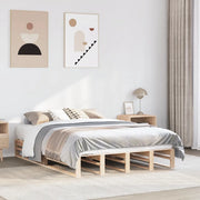 Letto senza Materasso-Struttura Letto 140x200 cm in Legno Massello di Pino 148512