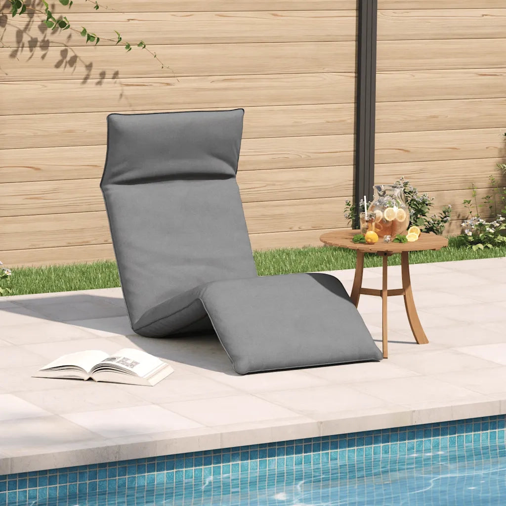 Lettino Pieghevole Grigio 175x54x8,5 cm in Tessuto Oxford 4019747