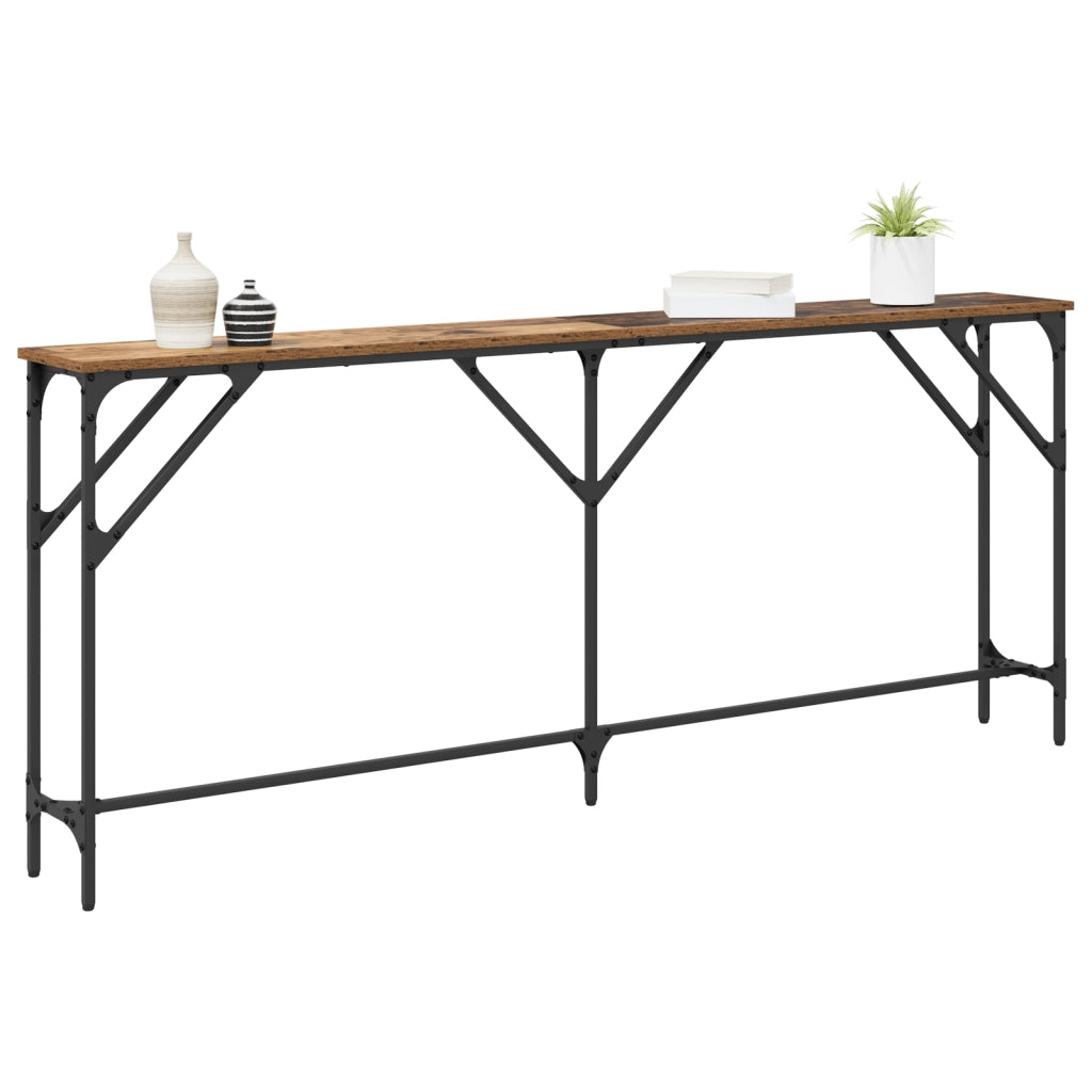 Tavolo Consolle Legno Invecchiato 180x23x75 cm Legno Ingegnerizzato