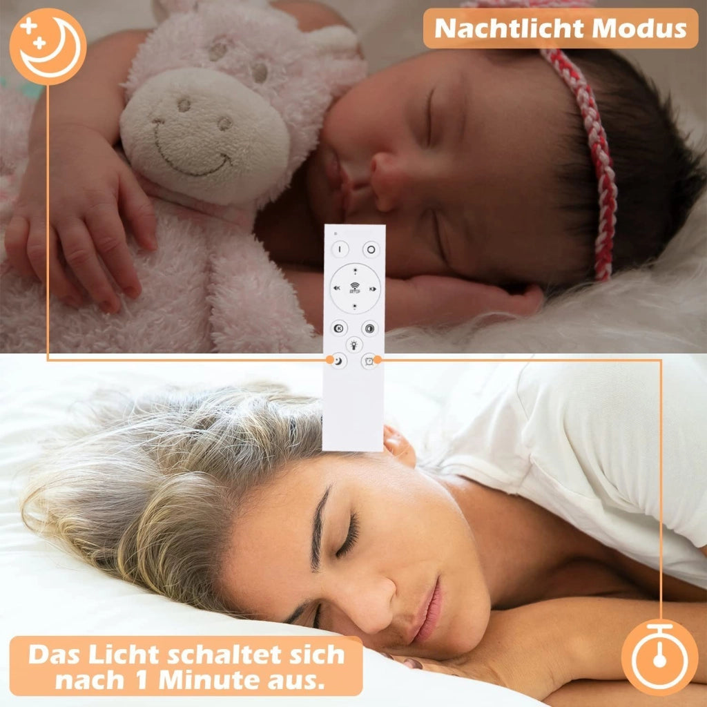 ZMH Lampada da soffitto LED design moderno metallo telecomando per soggiorno