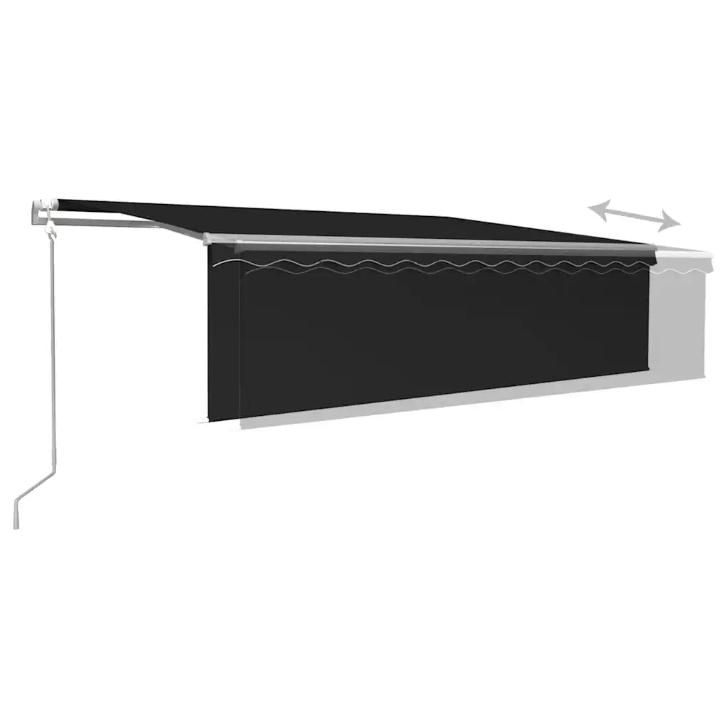 Tenda Sole Retrattile Automatica Parasole 5x3 m Antracite 3069349