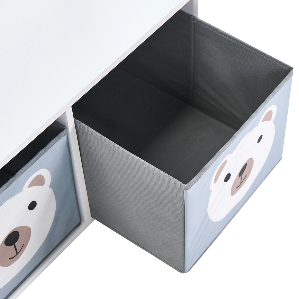 Panca contenitore in MDF, scaffale per la stanza dei giochi, tema animali, camera dei bambini, stile scandinavo