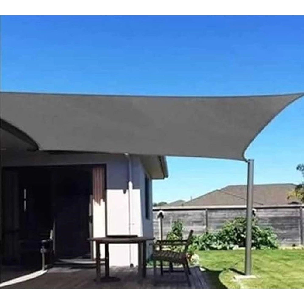Trade Shop - Tenda Vela Ombreggiante Parasole Da Esterno Terrazze Giardino Patio Quadrata 5 X 5 Mt -