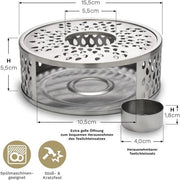 Sistema di Riscaldamento per Tazze con Design in Acciaio Inossidabile, Riscaldatore per Caffè, Riscaldatore per Servizi