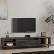 Sovico, Mobile Porta tv un Ripiano, 160x40x35h cm Nero Antracite