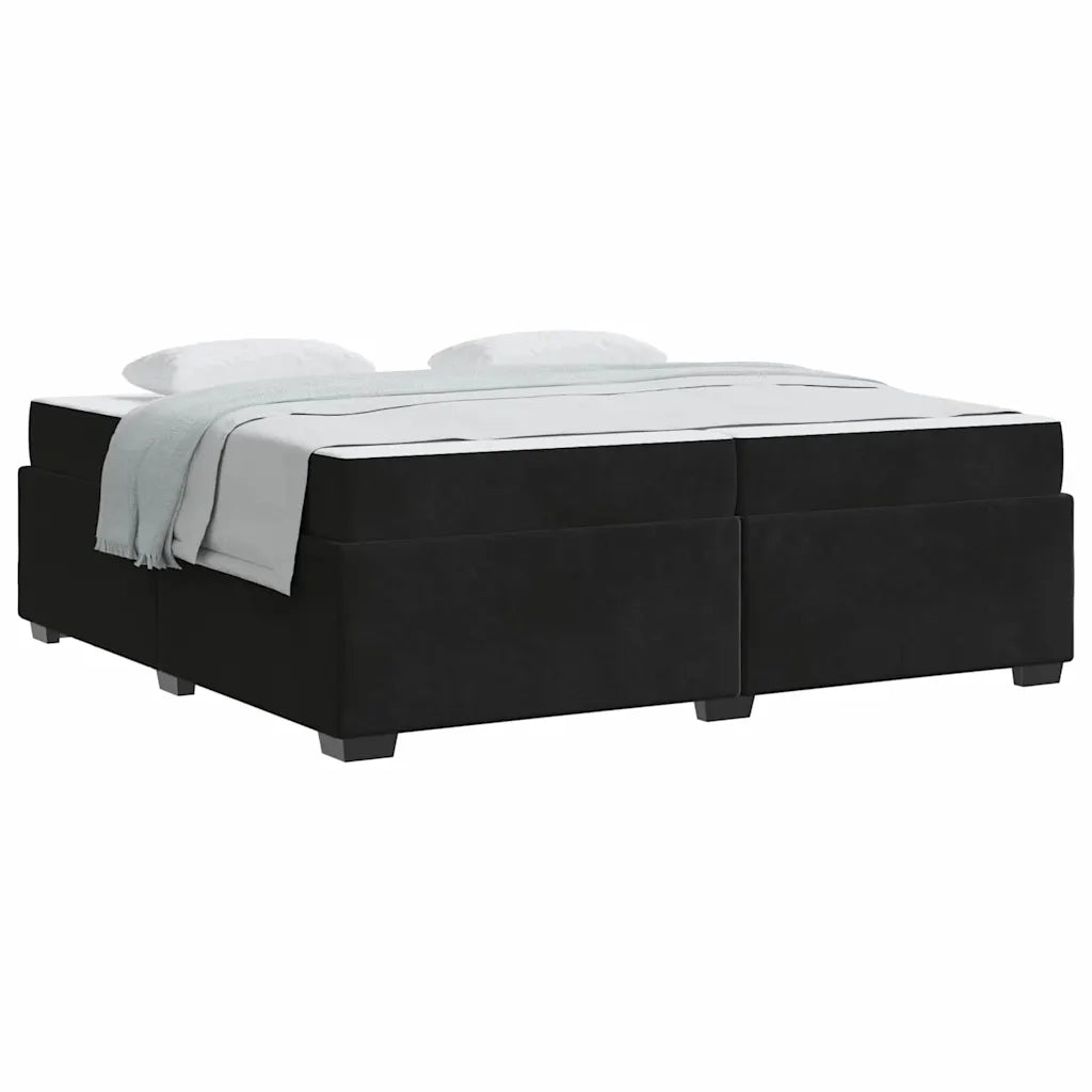vidaXL Struttura del letto con materasso Nero 200 x 200 cm Velluto