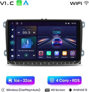Autoradio con Apple CarPlay e Android Auto, Bluetooth, compatibile con Volkswagen, Seat Leon, Passat B6, B7, CC, Skoda Octavia, Polo, Golf 5, 6, Touran, Tiguan