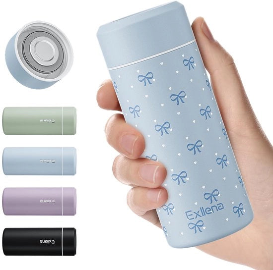 Mini flacone termico 250 ml con coperchio in acciaio inossidabile, piccola bottiglia a doppia parete a vuoto