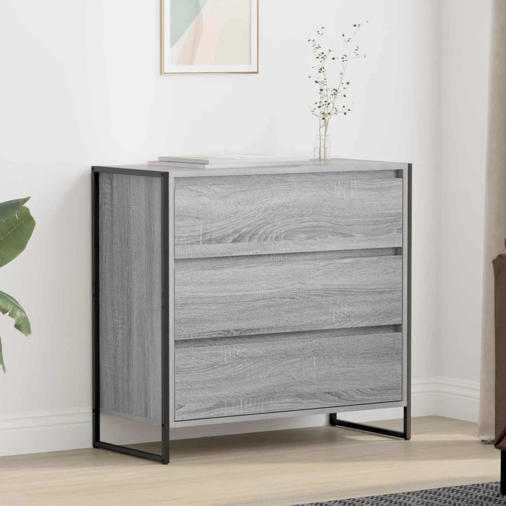 Credenza | Madia | Buffet da pranzo | Armadio da pranzo Grigio Sonoma 79 x 36 x 75.5 cm Legno multistrato