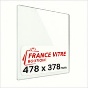 478 x 378 x 4 mm - Vetro per stufa a legna - vetro camino di ricambio - vetro per caminetto resistente al fuoco - France Vitre